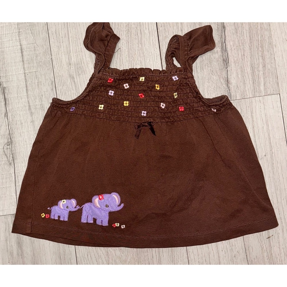 Gymboree‎ Baby Toddler Girls Brown Elephant Top Size 4T